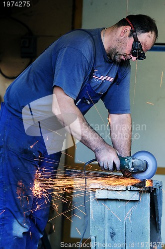 Image of industry worker sparks