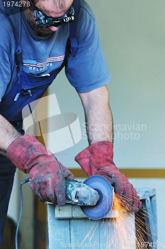 Image of industry worker sparks