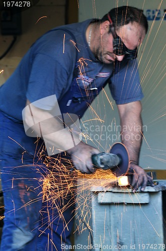 Image of industry worker sparks