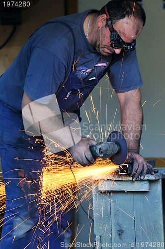 Image of industry worker sparks