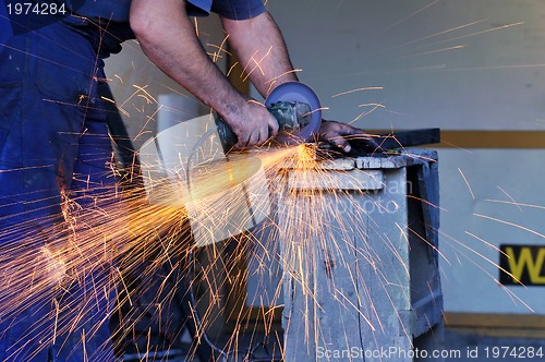 Image of industry worker sparks