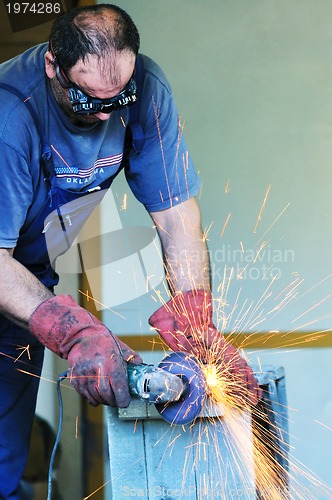 Image of industry worker sparks