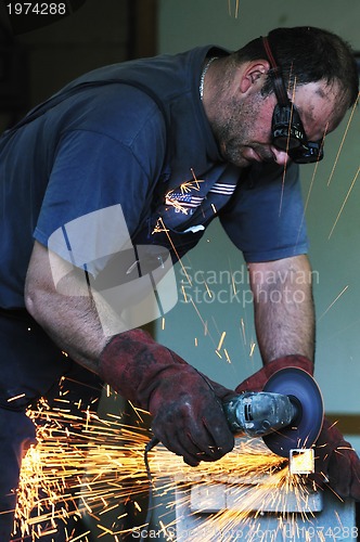 Image of industry worker sparks