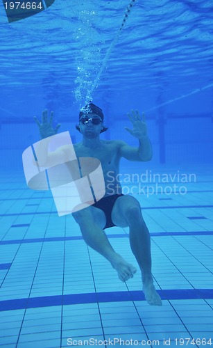 Image of swimming pool underwater 