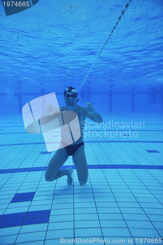 Image of swimming pool underwater 