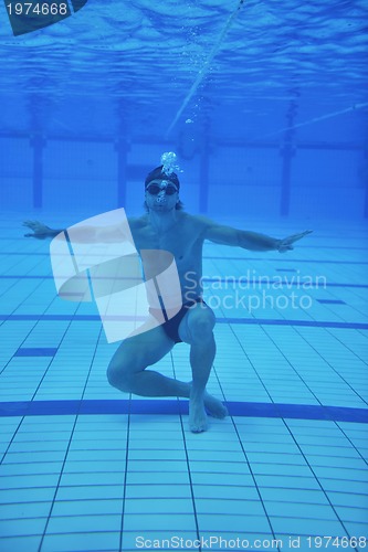 Image of swimming pool underwater 