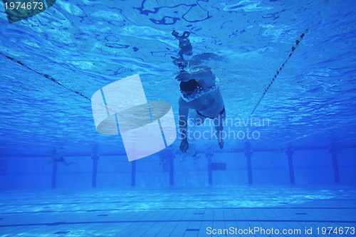 Image of swimming pool underwater 