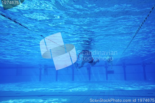 Image of swimming pool underwater 