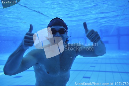 Image of swimming pool underwater 