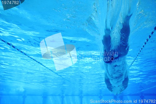 Image of swimming pool underwater 
