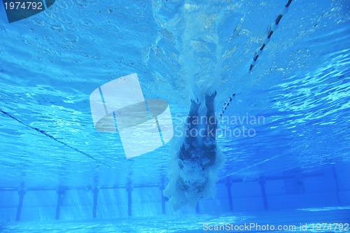 Image of swimming pool underwater 
