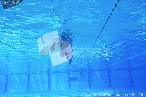Image of swimming pool underwater 