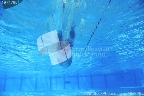 Image of swimming pool underwater 