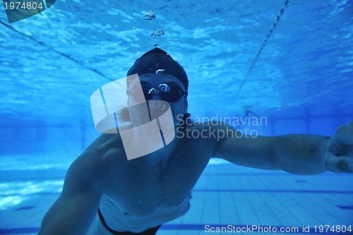 Image of swimming pool underwater 