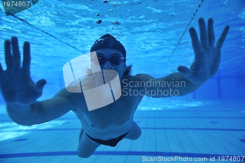 Image of swimming pool underwater 