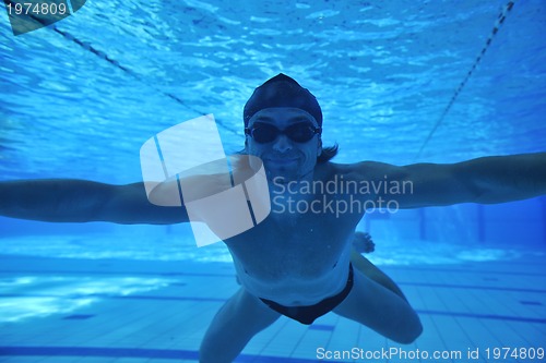 Image of swimming pool underwater 
