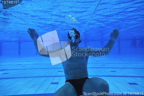 Image of swimming pool underwater 