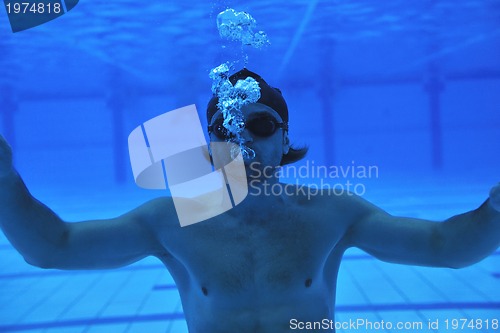 Image of swimming pool underwater 