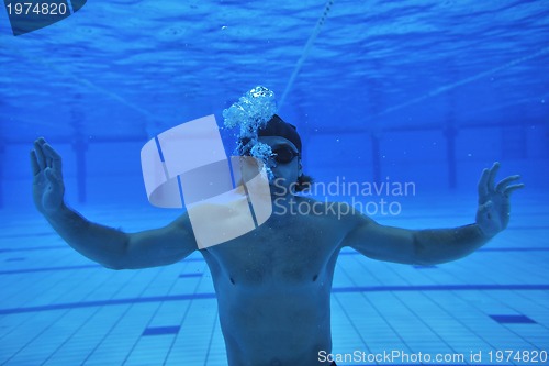 Image of swimming pool underwater 
