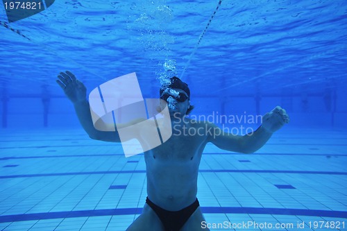 Image of swimming pool underwater 