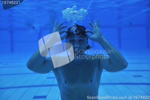 Image of swimming pool underwater 