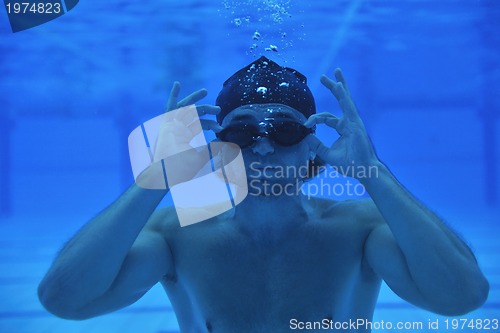 Image of swimming pool underwater 