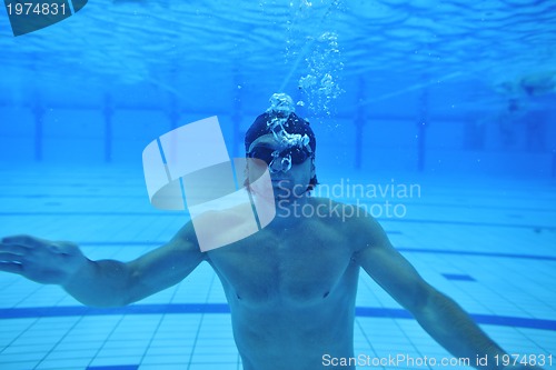 Image of swimming pool underwater 