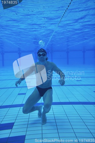 Image of swimming pool underwater 
