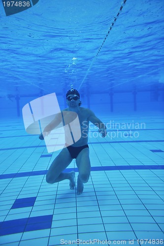 Image of swimming pool underwater 