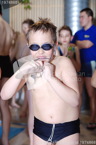 Image of .children having fun at swimming pool