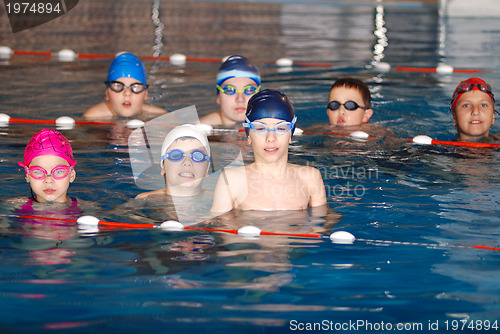 Image of .childrens having fun in a swimming pool