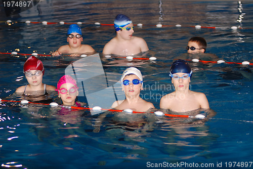 Image of .childrens having fun in a swimming pool