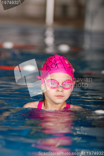 Image of .girl in swimming pool