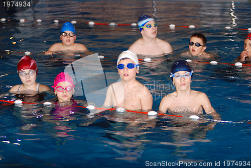 Image of .childrens having fun in a swimming pool