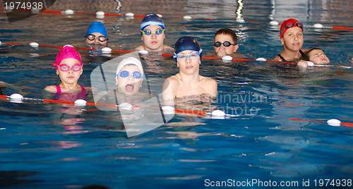 Image of .childrens having fun in a swimming pool