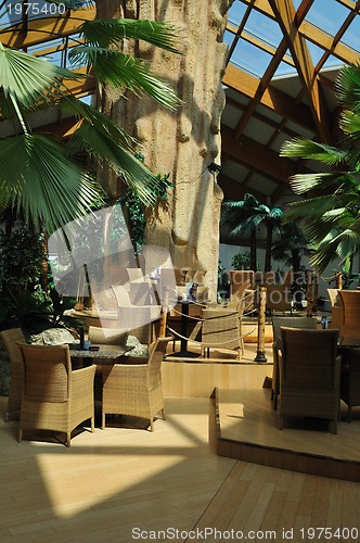 Image of tropical restaurant indoor