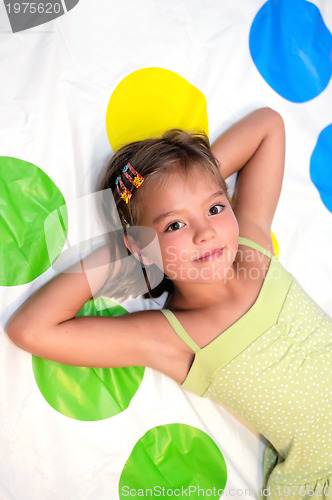 Image of Happy young girl  relaxing 