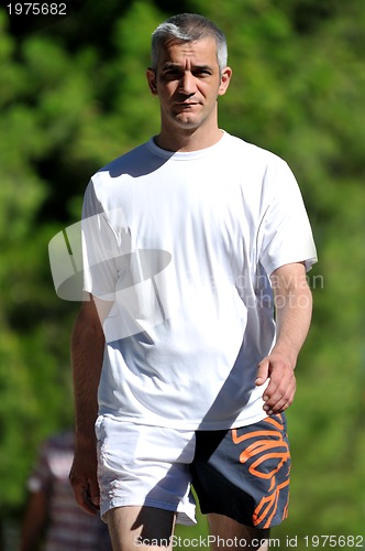 Image of Adult man having walk