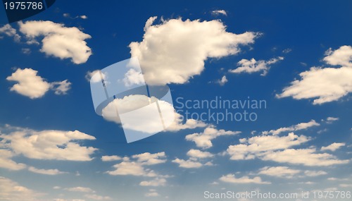 Image of cloudy blue  sky