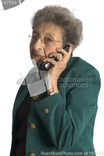 Image of senior woman telephone