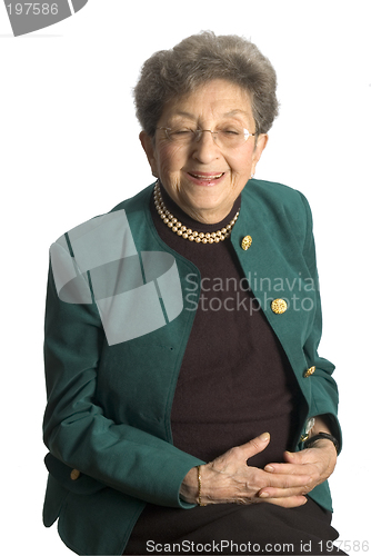 Image of senior woman with pearls