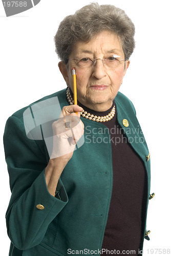 Image of senior woman with pencil