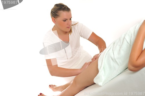 Image of leg and foot massage at the spa and wellness center