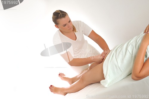 Image of leg and foot massage at the spa and wellness center