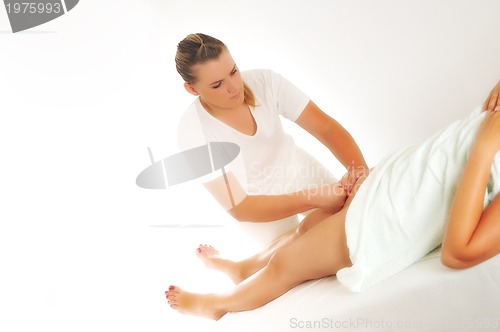Image of leg and foot massage at the spa and wellness center