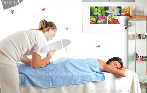 Image of foot and leg massage at the spa and wellness center