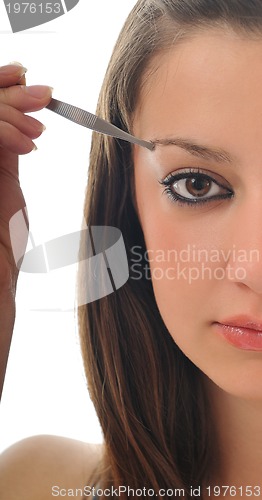 Image of eye brow beauty treatment