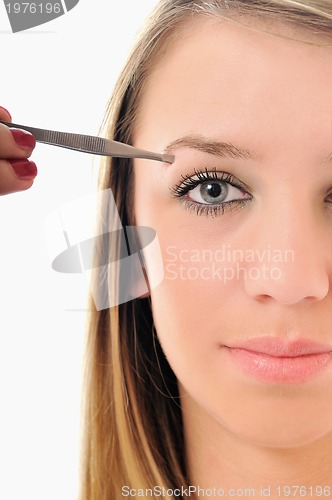 Image of eye brow beauty treatment