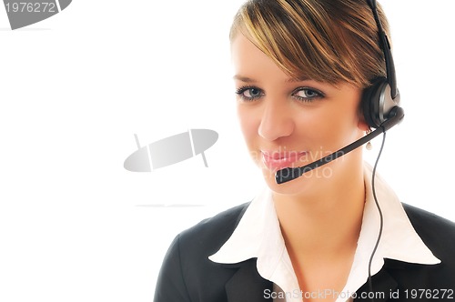 Image of woman with headset