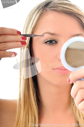 Image of eye brow beauty treatment